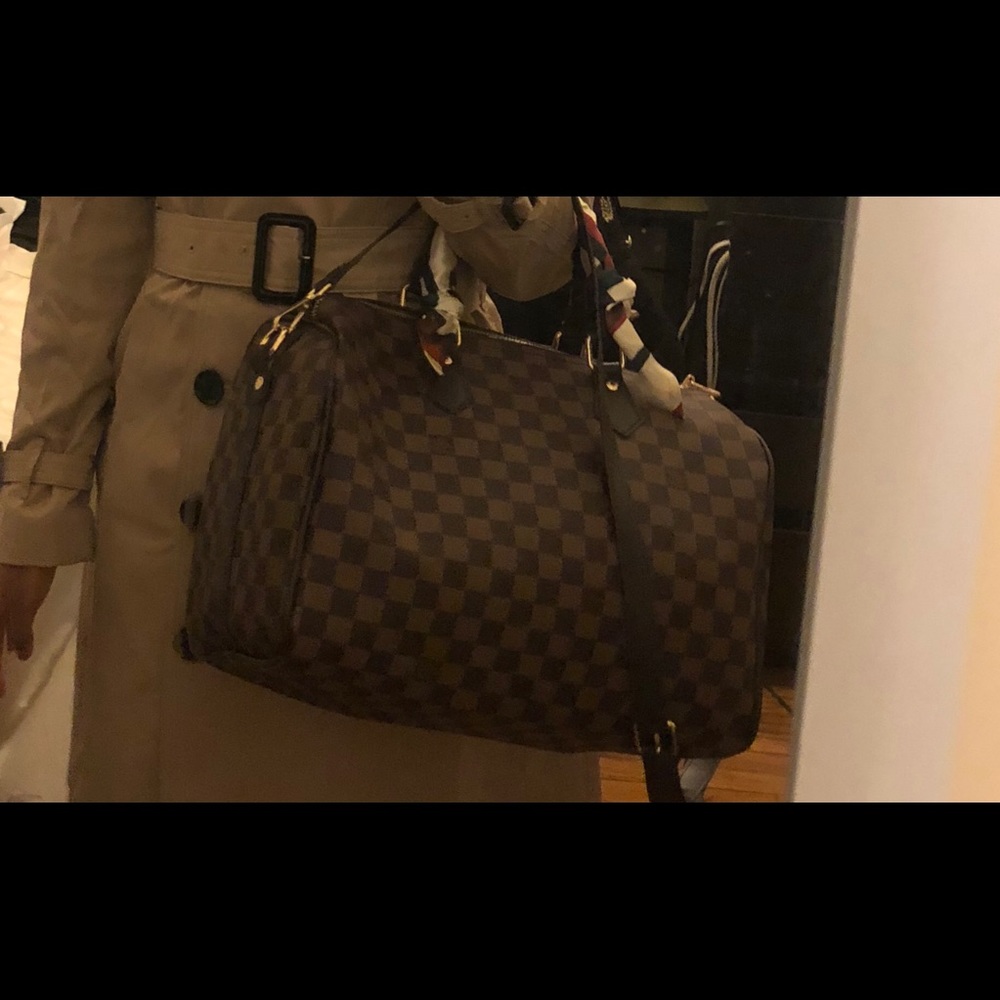 Brown checkered bag
